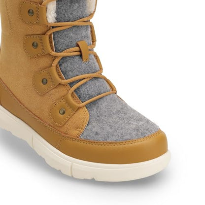 DREAM PAIRS Women's Winter Snow Boots Comfortable,Chestnut/Grey,7
