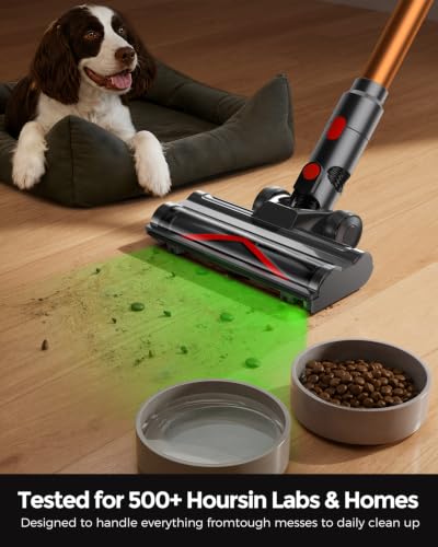 LPXC Cordless Vacuum Cleaner, 550W 50KPA 50Mins Vacuum Cleaners for Home | Powerful Suction, Self-Standing, Anti-Tangle Brush, Lightweight Cordless Stick Vacuum for Home, Hard Floors, Pet Hair, Carpet