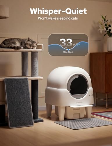 Kveode Automatic Self Cleaning Cat Litter Box, 90L for Cats 2.2-15 lbs