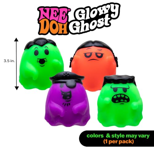 Schylling Needoh Needohween Glowy Ghost - Sensory Squeeze Toy - (Pack of 1)