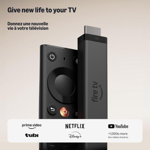 Amazon Fire TV Stick 4K (newest model), simple 4K streaming, new Fire TV Remote, all your apps in one place, free & live TV, find shows faster with Alexa+