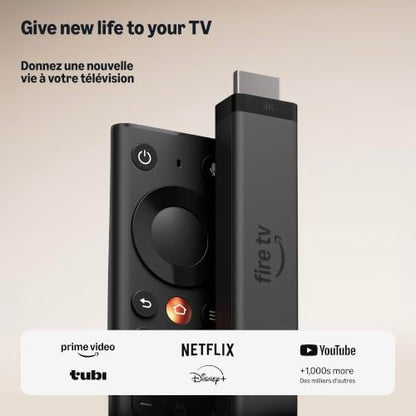 Amazon Fire TV Stick 4K (newest model), simple 4K streaming, new Fire TV Remote, all your apps in one place, free & live TV, find shows faster with Alexa+