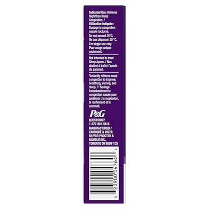 Vicks ZzzQuil Nasal Strips, Clear Nasal Strips, Relieves Nighttime Nasal Congestion, Contoured, Reduces Nasal Congestion For Less Snoring and Better Sleep, 26 Count