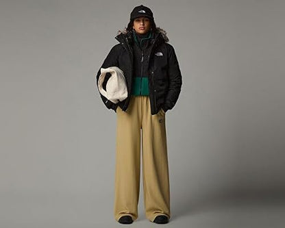 THE NORTH FACE Women's Arctic Bomber, TNF Black-NPF, Medium | Down Insulated Jacket, Waterproof Shell, Adjustable Hood with Faux-Fur Lined Trim