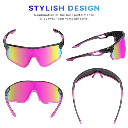 BEACOOL Polarized Sports Sunglasses for Men Women Youth Baseball Fishing Cycling Running Hiking Motorcycle Tac Glasses UV400