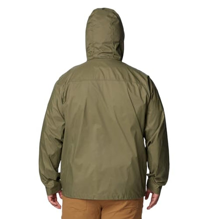 Columbia Mens Glennaker Lake II Rain Jacket, Stone Green, Large Tall