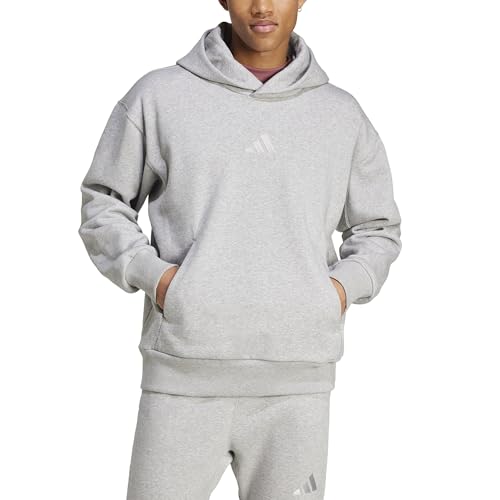 Adidas Men's All SZN Fleece Hoodie, Medium Grey Heather, X-Large