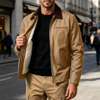 Generic Mens Winter Jackets Quilted Lined Work Jacket Warm Outerwear Coats