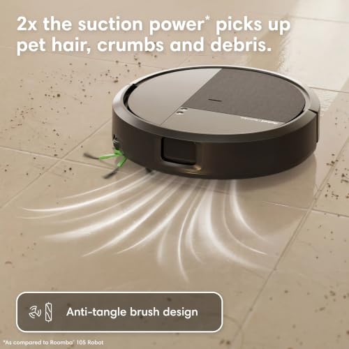 iRobot Roomba 115X Combo Robot Vacuum & Mop, 15,000 Pa, Easy to use, Intense Power-Lifting Suction, LiDAR Navigation, Multiple Cleaning Modes, Avoids Mopping Carpets, Self-Charging