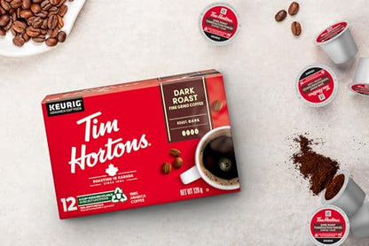 Tim Hortons Dark Roast Coffee, Single Serve Keurig K-Cup Pods, 72 Count