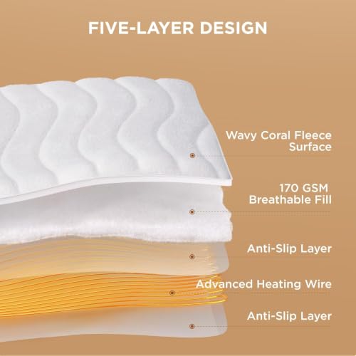 Electric Mattress Pads-Coral Fleece Queen