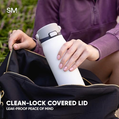Simple Modern Insulated Sport Water Bottle with Chug Lid | 30oz, Black