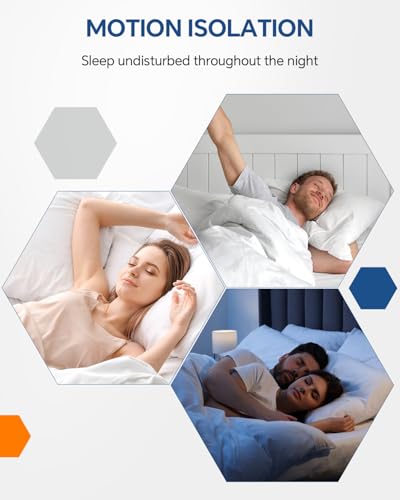 BEDELITE Dual Layer Queen Size Memory Foam Mattress Topper | 2 Inch Soft Pillow Top Mattress Pad Cover & 2 Inch Gel Memory Foam for Pressure Relief, 2-in-1 Design for Comfort & Support