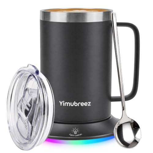 Smart Heated Cup Set, Self-Heating Coffee Mug (14oz-Black)