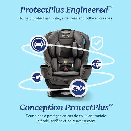 Graco Extend2Fit Convertible Car Seat, 2-in-1 Forward & Rear-Facing Baby Car Seat, 1.8-30 kg (4-65 lb), Titus