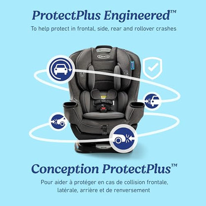Graco Extend2Fit Convertible Car Seat, 2-in-1 Forward & Rear-Facing Baby Car Seat, 1.8-30 kg (4-65 lb), Titus