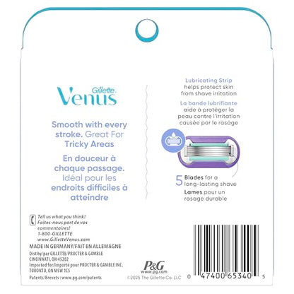 Gillette Venus Extra Smooth Contour Women’s Razor Blades, 5-Bladed Razor Refills, 1 Pack (Count of 6)
