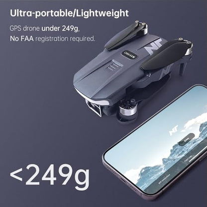 4K UHD GPS Drone with Camera for Adults N11 Pro, 90 Min 3 Battery Long Flight Time, Auto Return, Follow Me, Long Control Range, Brushless Motor, 5G FPV RC Quadcopter for Beginners