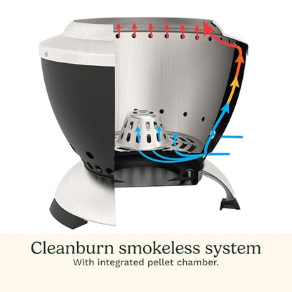 Cuisinart 7.5" Clean Burn Smokless Tabletop Fire Pit, Lightweight, Easy Clean Removable Base for Ash, Small Outdoor Heater for Patio, Camping & RV (COH-755C)