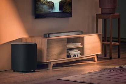 JBL Bar 500MK2-5.1 Channel soundbar System with Dolby Atmos, MultiBeam 3.0 & PureVoice 2.0, 750W with 10" Sub, Easy Sound Calibration, and Works with Voice Assistant-Enabled Speakers (Black)