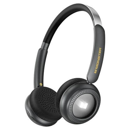 Monster N-Tune MINI 01 Bluetooth Headphones Over Ear, Active Noise Cancelling Headphones, Bluetooth 6.0 Wireless Headphones with Speed Charge, HiFi Stereo Audio, 50H Playtime, Black