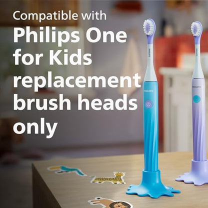 Philips One for Kids by Sonicare Battery Toothbrush, 1 Brush Head, Purple