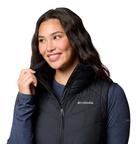 Columbia Womens Heavenly II Long Vest, Black, Medium