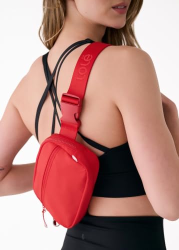Lolë Jamie Belt Bag | Small Crossbody Bags for Women | Travel Essentials for Women | Fanny Packs for Women | Adjustable Strap, Poppy