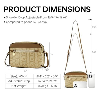 GOINSOUND Camera Purses Crossbody Shoulder Purse Designer Shoulder Handbags | 1 Front Zipper Pocket,2 Interior Slip Pockets,Multiple Pockets,Adjustable Shoulder Strap