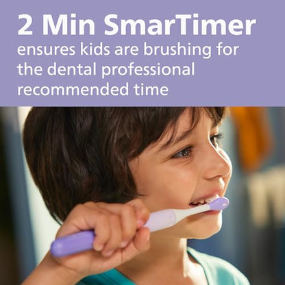 Philips One for Kids by Sonicare Battery Toothbrush, 1 Brush Head, Purple