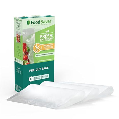 FoodSaver Quart Vacuum Sealer Bags, 946 mL, 19 Count