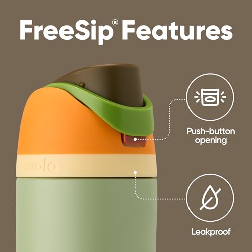 Owala FreeSip Insulated Stainless Steel Water Bottle with Straw, BPA-Free Sports Water Bottle, Great for Travel, 32 Oz, Camo Cool
