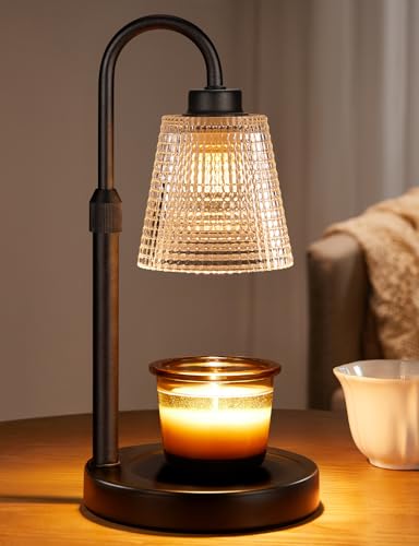 Candle Warmer Lamp with Timer Home Decor Birthday Gifts for Women | Dimmable Candle Warmer for Jar Candles, Height Adjustable Wax Warmer,Halloween Decorations House Warming Gifts New Home