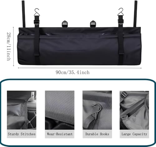 Car Trunk Organizer, Detachable Car Backseat Organizer, Portable Car Interior Accessories, Wear-Resistant Oxford Fabric Hanging Organizer for SUV, Van, Jeep