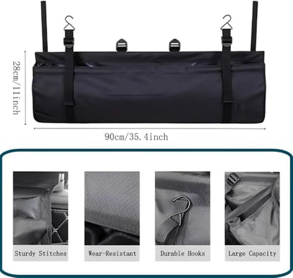 Car Trunk Organizer, Detachable Car Backseat Organizer, Portable Car Interior Accessories, Wear-Resistant Oxford Fabric Hanging Organizer for SUV, Van, Jeep