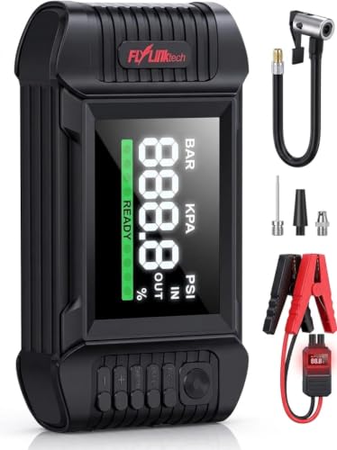 FLYLINKTECH Car Battery Jump Starter with Air Compressor