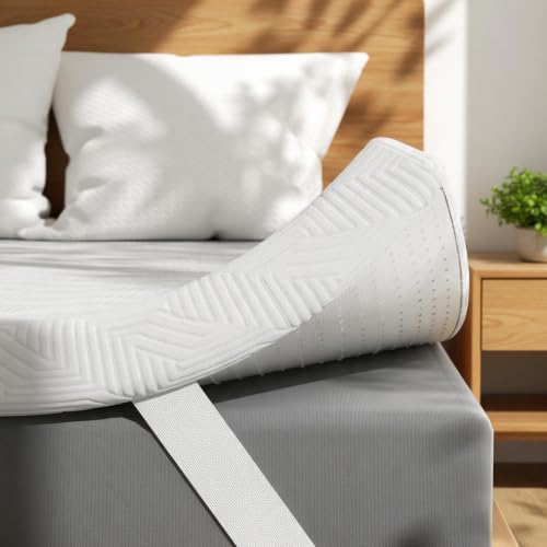 BEDELITE 3 Inch Egg Crate Memory Foam Mattress Topper Queen Size | Soft High Density Mattress Foam Pad for Pressure Relief, Bed Topper with Removable & Machine Washable Bamboo Viscose Cover