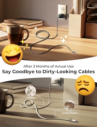 LISEN USB C to USB C Cable 60W (4 Pack,1.6+3.3+6.6+6.6FT) Fast Charger Cord