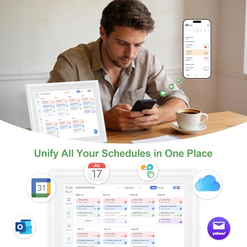 Telonxium by Sainellor Smart Digital Calendar, 10.1" WiFi Organizer