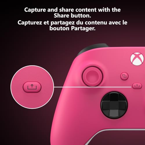 XBOX Wireless Controller – Deep Pink – for XBOX Series X|S, XBOX One, PCs, TVs, mobile, and more