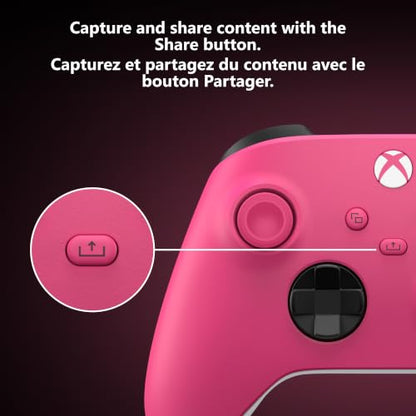 XBOX Wireless Controller – Deep Pink – for XBOX Series X|S, XBOX One, PCs, TVs, mobile, and more