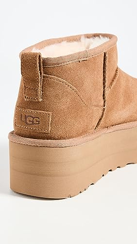 UGG Women's Classic Ultra Mini Platform Fashion Boot, Chestnut, 7