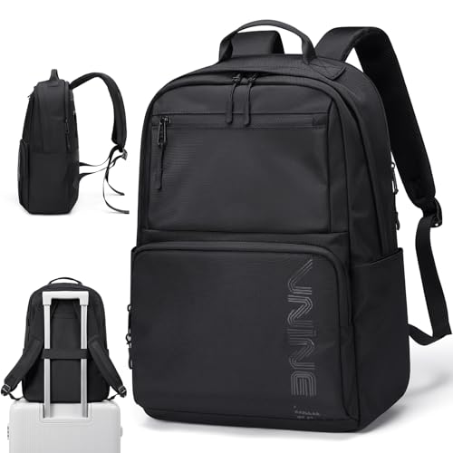 VNINE Laptop Backpack for Women Men 15.6 Inch Computer Work Bag Travel Backpacks Black Casual Backpack for Travel Business College Daypack