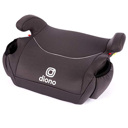Diono Solana 2022, No Latch, Pack of 2 Backless Booster Car Seats, Lightweight, Machine Washable Covers, Cup Holders, Black Charcoal