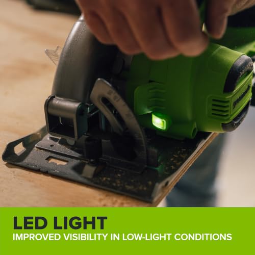 Greenworks 24V Cordless Brushless Combo 400 in-lbs Drill/Driver +1950 in-lbs Impact Driver +6.5" Circular Saw +200LM Flashlight, 2.0Ah + 4.0Ah Batteries (24,000mAh Power Bank) and 65W USB-C Charger