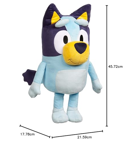 Bluey 18" Stuffed Animal - Playtime & Naptime Companion | Jumbo Size, Soft Deluxe Materials - Huggable Cuddles Best Friend 13010