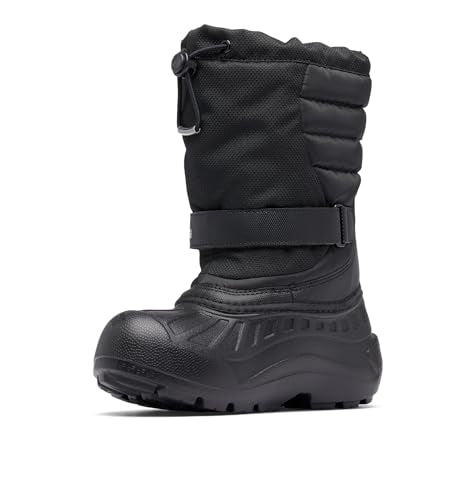 Columbia Youth Unisex Powderbug Snowlite, Black/White, 9