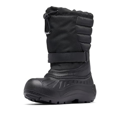 Columbia Youth Unisex Powderbug Snowlite, Black/White, 9
