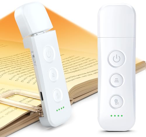 Glocusent 12 LED Book Light,Portable USB-C Reading Lights for Books in Bed