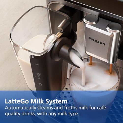 Philips 4400 Series Fully Automatic Espresso Machine, LatteGo Milk System
